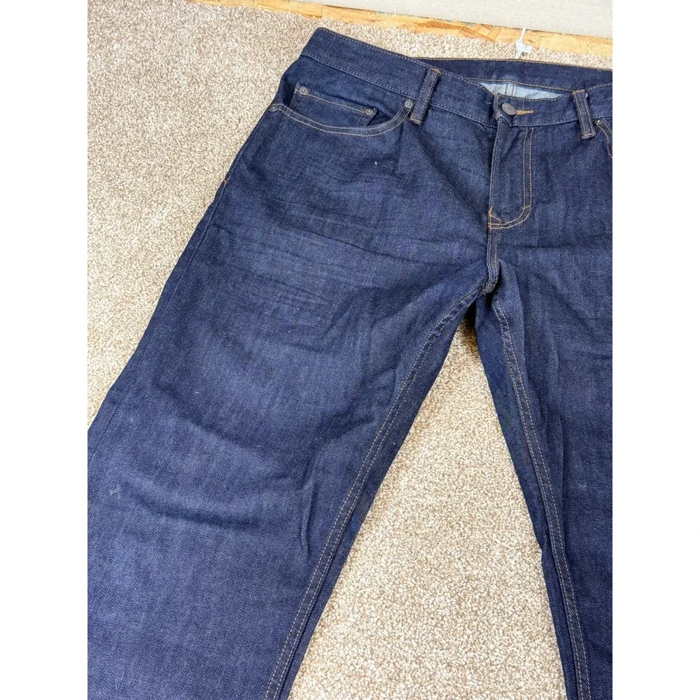 Banana Republic Mens Straight Leg Dark Indigo Wash Stretch‎ Jeans 34W 30L 34x30